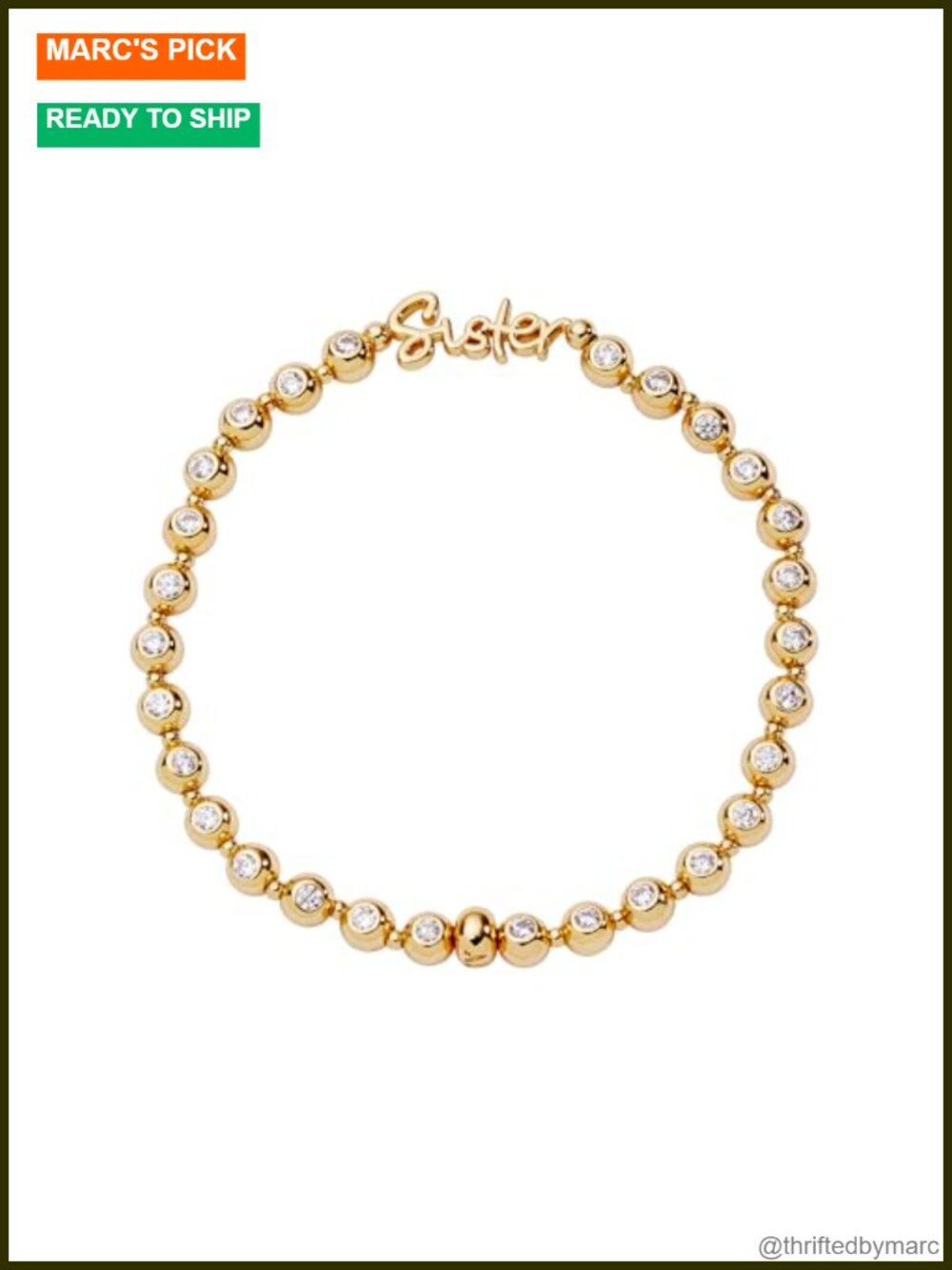 Alex and Ani Sister Elongated Crystal Stretch Bracelet Women Nickel-Free